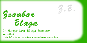 zsombor blaga business card